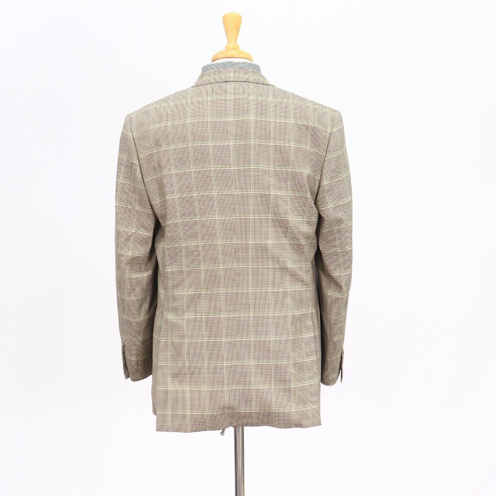 Brioni 42R Beige Check 3-Button Sport Coat Blazer Jacket T269 - Picture 7 of 11